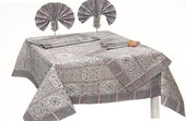 Скатерть Белорусский лён Изразцы 150x150, 6 салфеток 48x48 16c412/150x150/48/1