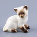 Статуэтка ИФЗ Котёнок Парамоша Сиамский, ручная роспись, фарфор 82.50503.00.1