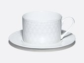 Чашка с блюдцем ИФЗ Идиллия, Жемчужная сетка, 300мл, костяной фарфор 81.34971.00.1