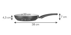 Сковорода с керамическим антипригарным покрытием 20см Tescoma Vitapan 603020.00