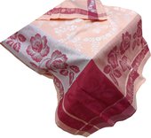 Скатерть льняная "Елизавета" 150x200см + 6 салфеток розовая Белорусский лён 12c571/150x200/45/2