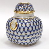 Чайница Кобальтовая сетка, ф. Колечко ИФЗ 80.59156.00.1
