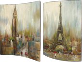 Модульная картина Top Art Studio Городские пейзажи 41x51см, пара, дерево, лак WDP1745-TA