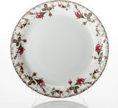 Тарелка мелкая Шиповник 24см Porcelaine Czech Gold Hands IWB013TM24х1