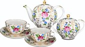 Сервиз чайный ИФЗ Тюльпан, Золотые травки, 14 предметов, 6 персон, фарфор 81.20940.00.1