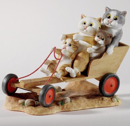 Enesco - Comic & Curious Cats - "Вперёд, картинг!" (Go Karting), 15,5х13см, артикул A22913