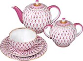 Сервиз чайный ИФЗ Тюльпан, Сетка-Блюз, 20 предметов, фарфор 81.24815.00.1