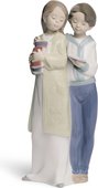 Статуэтка фарфоровая Совместное Чтение (Learning Together) 20см NAO 02001617