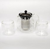 Набор чайный Baron, 3 предмета (чайник 1л, термобокалы 2x0.25л) Walmer W03113100