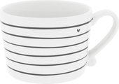 Кружка Bastion Collections White Stripes Нeart Black RJ/CUP 010 BL