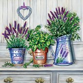 Салфетки коктейль Ароматный прованс, 25x25см, 3 слоя, 20шт Paw SDC077400