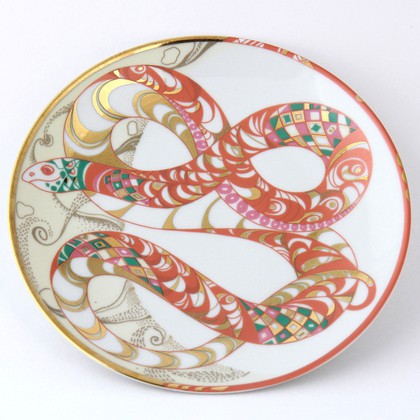 ИФЗ - Тарелки декоративные - "Змей-бороро", форма "Эллипс", диаметр 19,5см, артикул 80.75106.00.1