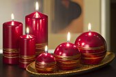 Свеча Золотые кольца, колонна 6x13см Bartek Candles 5907602663693