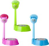 Щётка для посуды с губкой и подставкой, кошки Vigar Vincent’s pets 4238