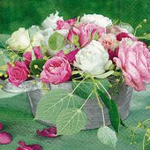 Салфетки для декупажа Paper+Design Розовая композиция, 33x33см, 20шт 21717
