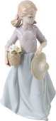 Статуэтка Девочка с корзинкой цветов, 18см Widdop Bingham 60362
