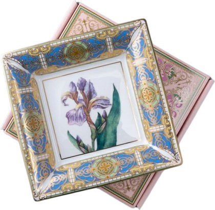 Подставка для мелочей ИФЗ Квадратная, Нежный ирис,16.4x16.4см, фарфор, подарочная упаковка 81.34215.00.1