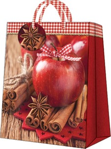 Пакет подарочный бумажный Paw Корица и яблоко 20x25x10см AGB026003