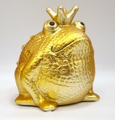 Копилка Царевна Лягушка Золотая с жёлтыми камнями Pomme-Pidou 148-00210/1