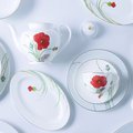Сервиз столовый ИФЗ Премиум, Маки, 18 предметов, 6 персон, костяной фарфор 81.34142.00.1