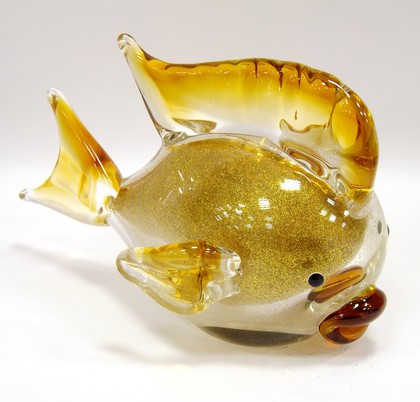 Фигурка стеклянная Top Art Studio Рыбка золотая, 17x11.5см ZB1506-TA