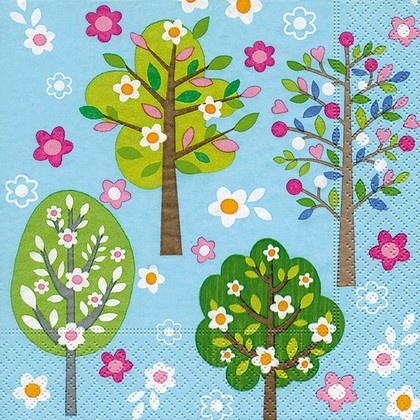 Салфетки для декупажа Paper+Design Деревья в цвету, 33x33см, 20шт 21877