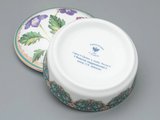 Туалетная коробочка ИФЗ Круглая, Фиалка надрезанная, подарочный набор, фарфор 81.33190.00.1