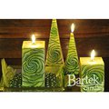 Bartek Candles SAMBA Свеча "Бутон" - в коллекции, пирамида 70х70х240мм, артикул 5907602671773