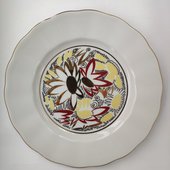 Тарелка десертная ИФЗ Тюльпан, Золотые ромашки, 18см 80.75093.00.1
