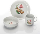 Набор для завтрака Зайка Porcelaine Czech Gold Hands DSATEB122/3
