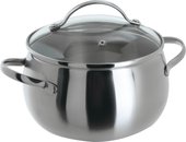 Кастрюля Regent Apple 3.6л, 20x12см, матовая полировка, стеклянная крышка 93-D-3