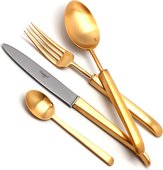 Столовые приборы, 24пр. Cutipol CARRE GOLD матовый 9132