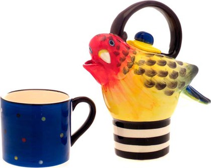 Чайник заварочный на одного Колоритный попугай, 17см Jameson & Tailor JT1502