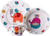 Набор детской посуды Top Art Studio Забавный зоопарк, 3пр. XTOPSYM1393