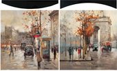 Модульная картина Top Art Studio Осень в Париже 58x58см, пара, дерево, лак WDP0265-TA