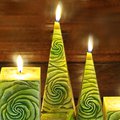 Bartek Candles SAMBA Свеча "Бутон", пирамида 70х70х240мм, артикул 5907602671773