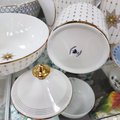 Тарелка десертная ИФЗ Стандартная-2, Азур золотой, 20см, костяной фарфор 80.93401.00.1