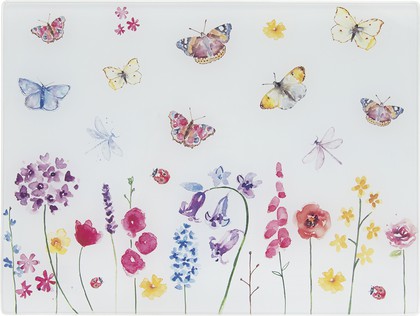 Доска стеклянная Lesser & Pavey Бабочки в саду, 40x30см LP46731