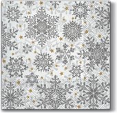 Салфетки для декупажа Paw Светящиеся звезды, серебро, 33x33см, 20шт SDL074808
