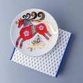 Тарелка декоративная ИФЗ Эллипс, Красный конь, 19.5см, фарфор 80.89344.00.1