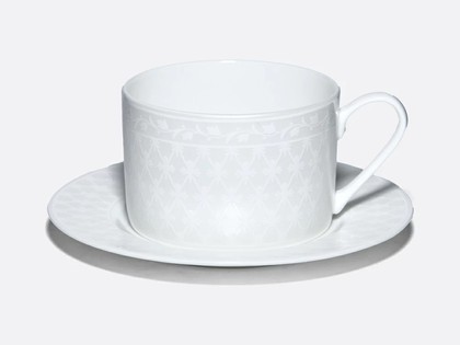 Чашка с блюдцем ИФЗ Идиллия, Жемчужная сетка, 300мл, костяной фарфор 81.34971.00.1