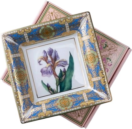 Подставка для мелочей ИФЗ Квадратная, Нежный ирис,16.4x16.4см, фарфор, подарочная упаковка 81.34215.00.1