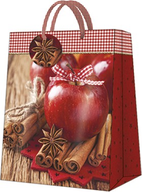 Пакет подарочный бумажный Paw Корица и яблоко 26.5x33.5x13см AGB028405