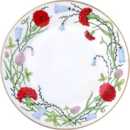 Тарелка десертная ИФЗ Стандартная-2, Сад Алисы, 20см, костяной фарфор 80.47612.00.1