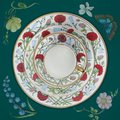 Тарелка десертная ИФЗ Стандартная-2, Сад Алисы, светло-серый, 20см, костяной фарфор 80.49310.00.1
