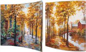 Картина Осенний пейзаж 58x58см, пара Top Art Studio WDP0871-TA