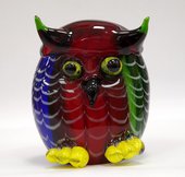 Фигурка стеклянная Сова цветная 10х14см Top Art Studio ZB0076-TA