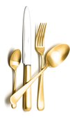 Набор столовых приборов Cutipol Atlantico Matte Gold, 24 предмета, матовое золото 9202