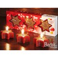 Bartek Candles CHRISTMAS STAR Свеча "Звезда со снежинкой" - вариант Б, 60х25мм, 3 шт. , артикул 5907602669534