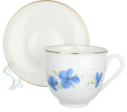 Чашка с блюдцем ИФЗ Ландыш, Голубые цветы 81.17578.00.1